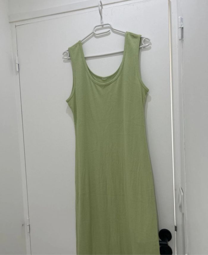 Robe longue sans manches vert menthe - photo numéro 3