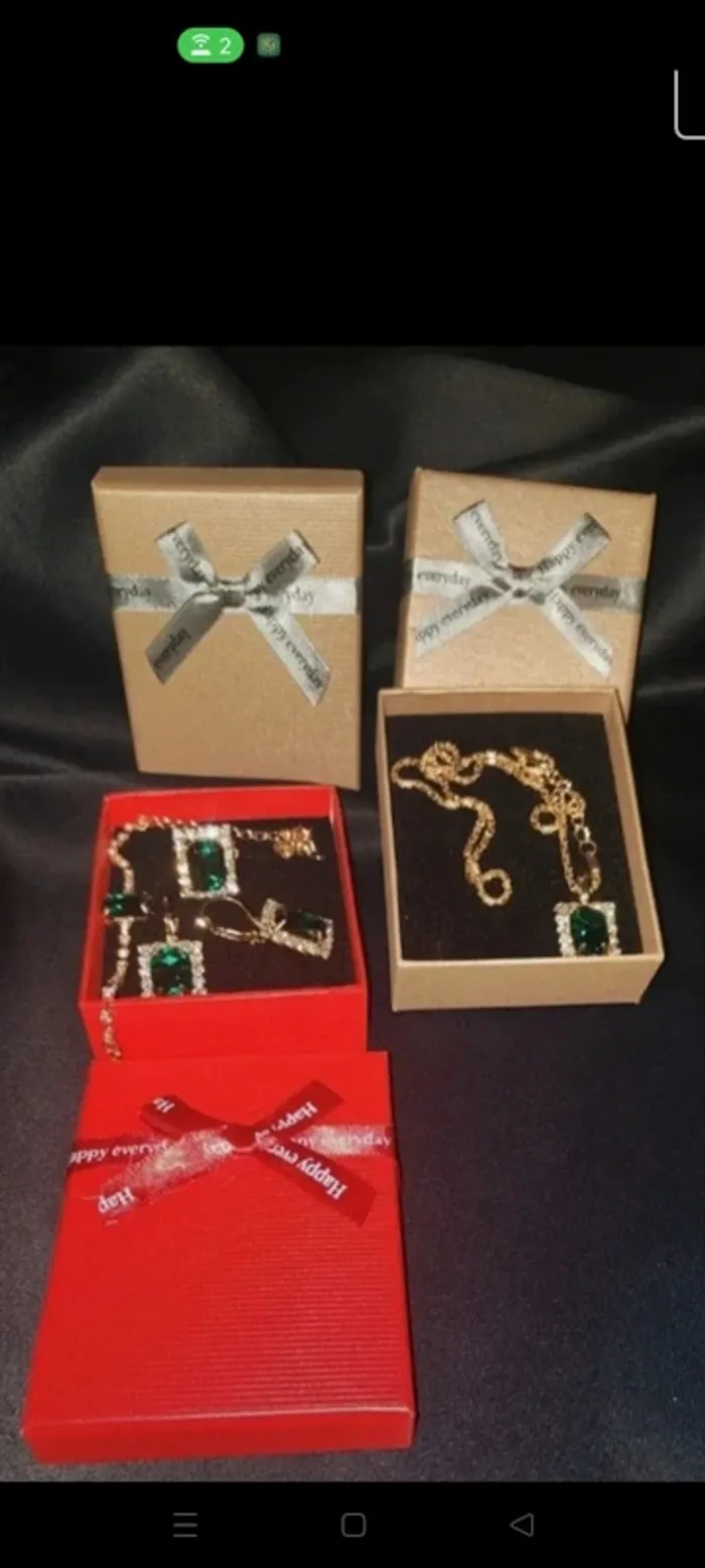 Parure chic Vert Émeraude
