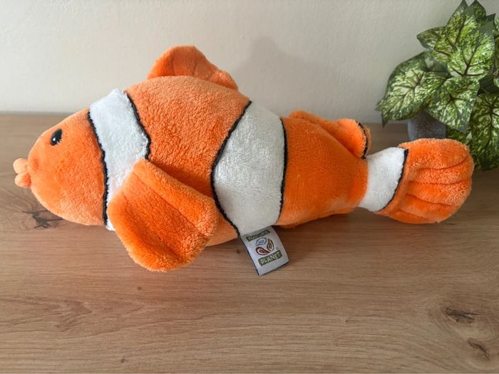 Doudou peluche poisson orange blanc nemo nature planet