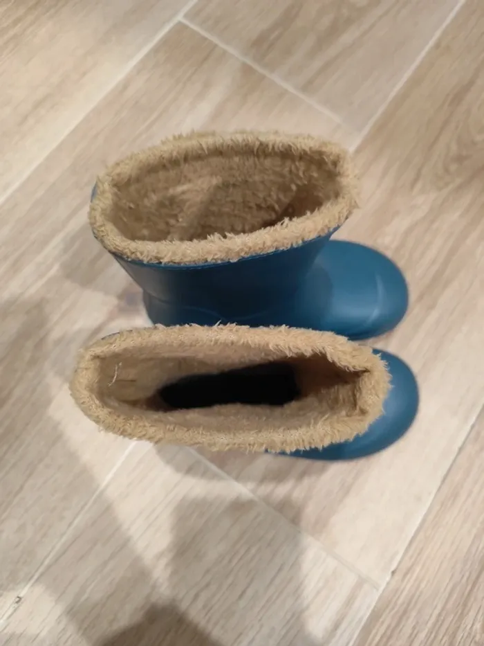 Bottes fourrées Igor 28 bleu pétrole barefoot - photo numéro 2