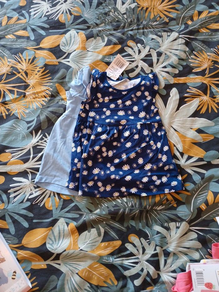 Lot 2 robes fille été 3-6 mois pocopiano neuves. - photo numéro 4