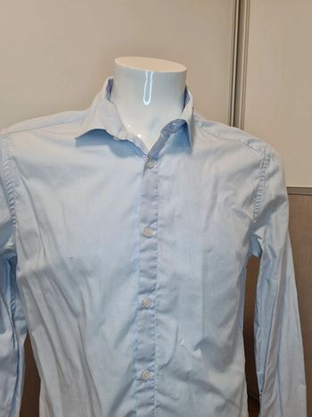 Chemise bleu ciel manches longues