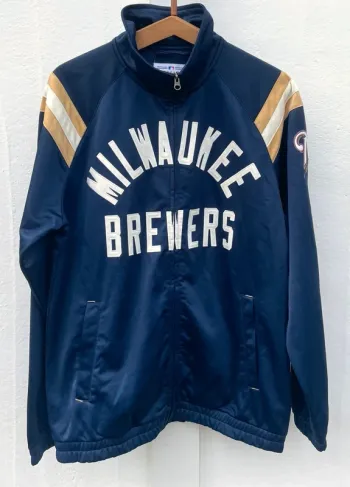 MLB Sports Milwaukee Brewers Genuine Merchandise Baseball track jacket Mens M