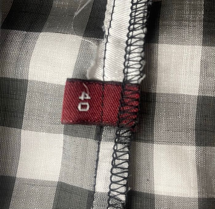 Chemise à carreaux noire et blanche manches longues - photo numéro 8