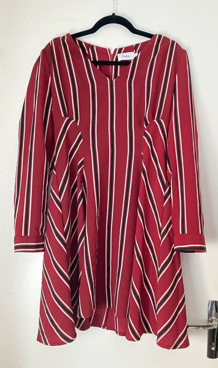Robe Rayée Evasée Taille L