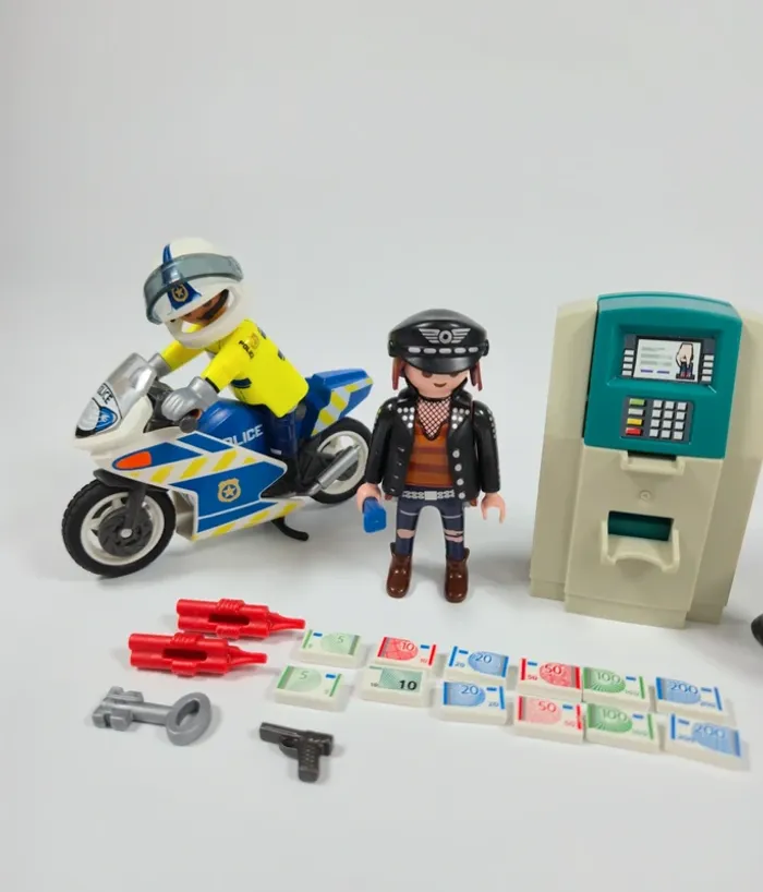 Playmobil Policier à moto et voleur - photo numéro 2