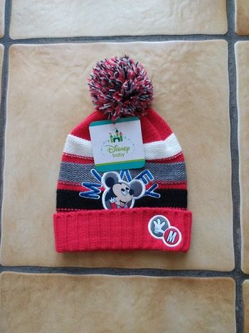 Bonnet "Disney" garçon imprimé Mickey, taille 48.