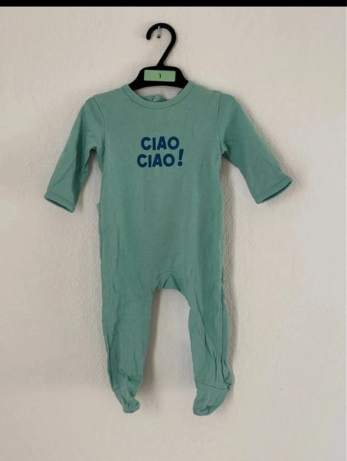 Pyjama fin manche longue bébé garçon - taille 3 mois