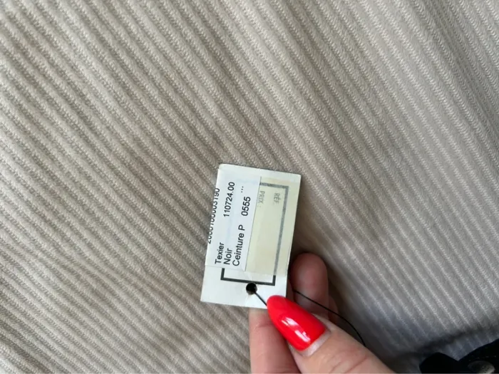 Ceinture noire Texier P 0555 – Cuir véritable – Neuve avec étiquette – Taille 100/40 - photo numéro 6