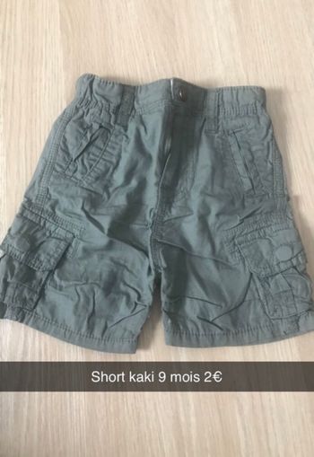 Short kaki 9 mois