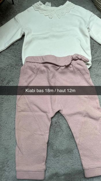Ensemble Kiabi coton 12/18m