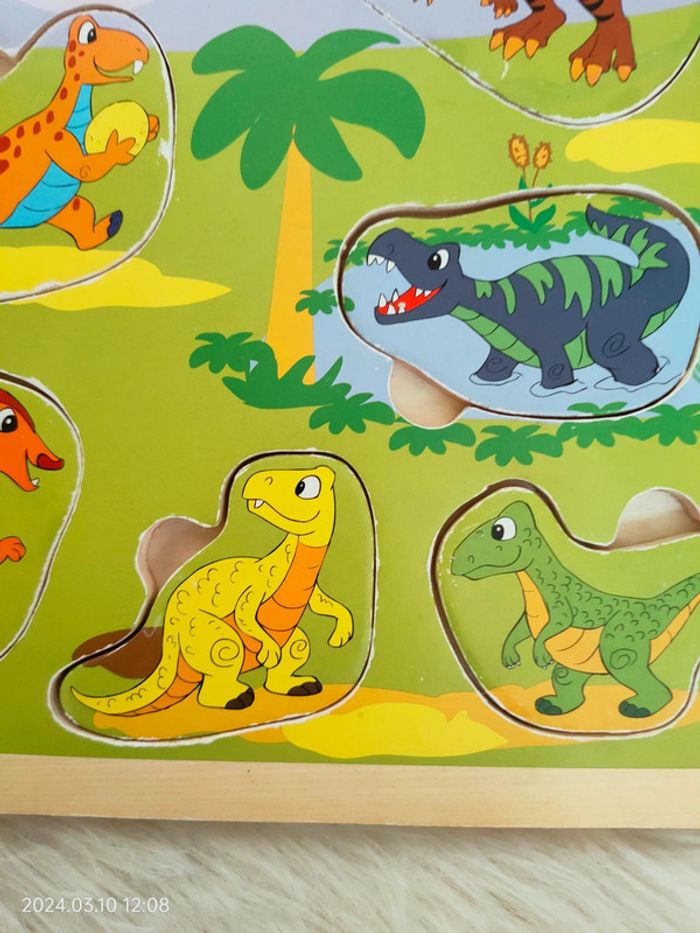 Puzzle en bois dinosaure - photo numéro 4