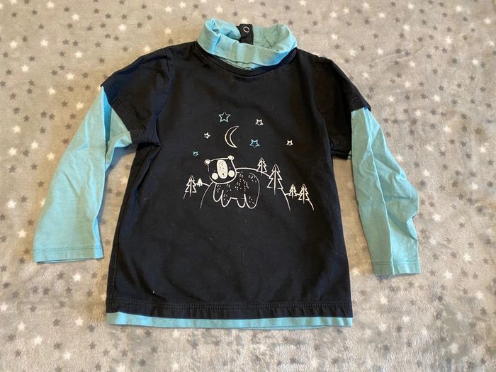 Lot de 2 polos et 3 t-shirts col-roulés 18 mois - photo numéro 3