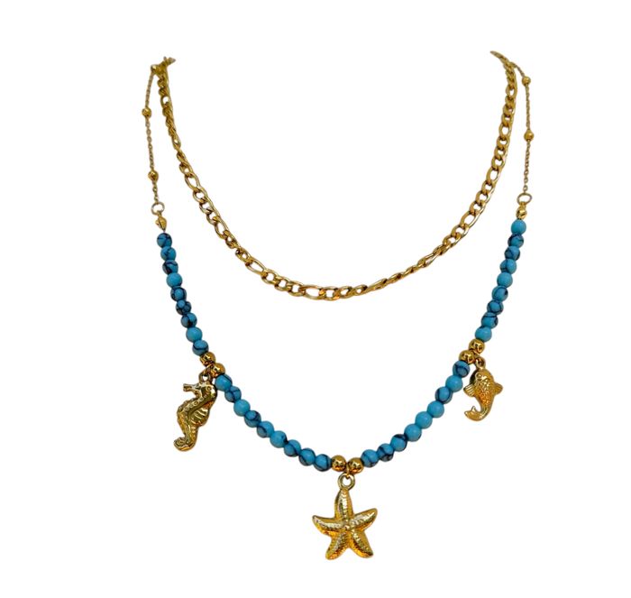 Collier océan bleu ✅