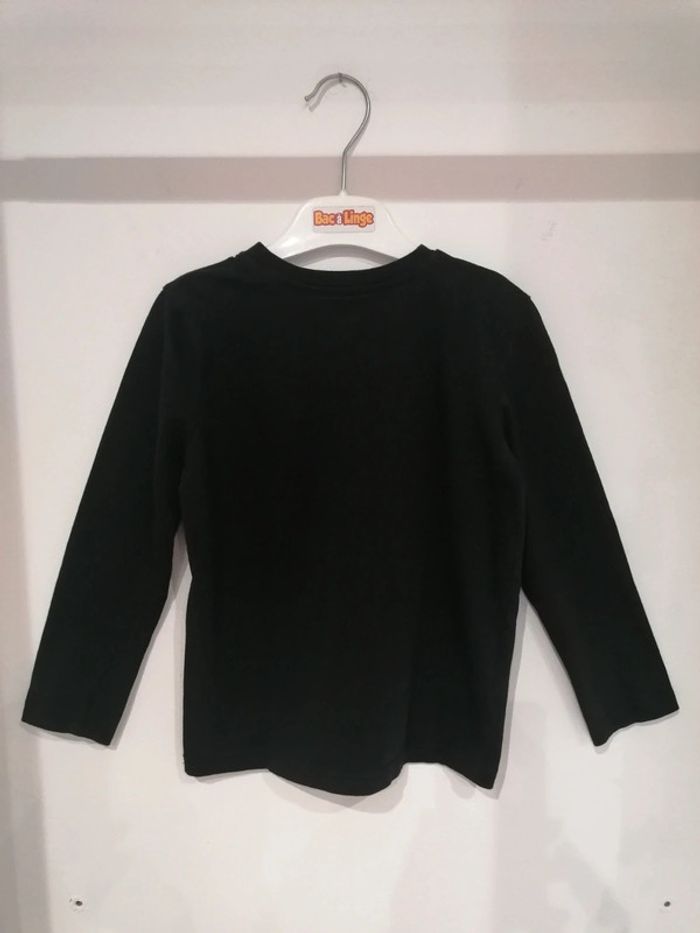 Tee-shirt noir petit 128cm - photo numéro 6