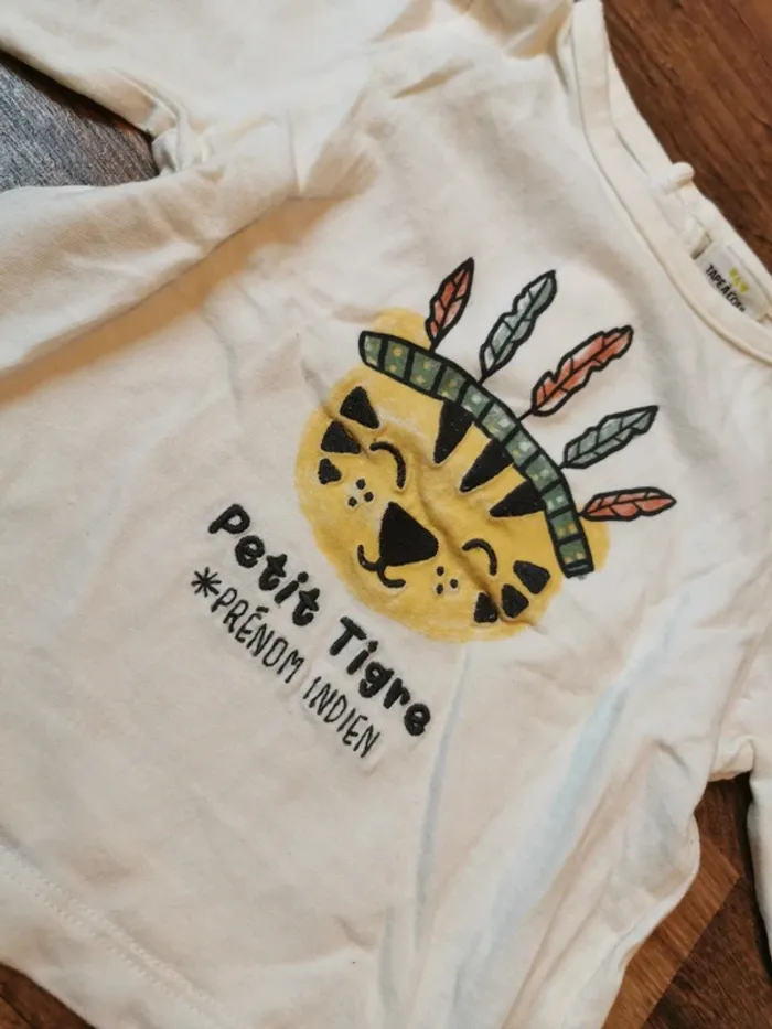 T shirt manches longues bébé garçon 12 mois Tape à l'oeil - photo numéro 2