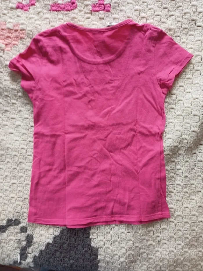 Tee shirt rose fuchsia - photo numéro 3