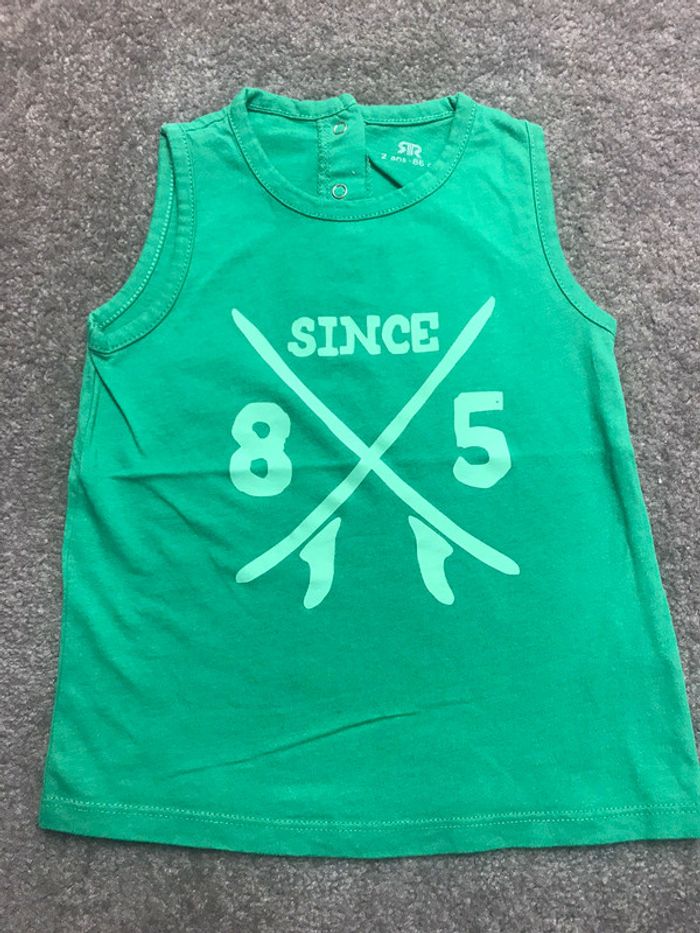 Débardeur garçon 2 ans Vert