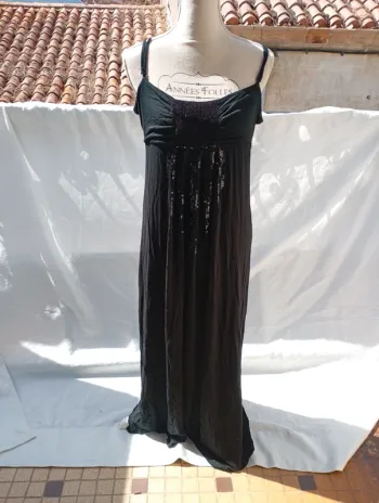 Robe longue noire Grain de Malice taille L
