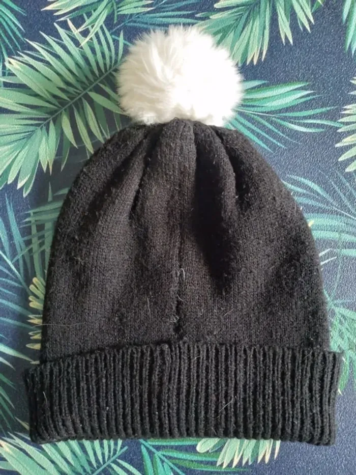 Bonnet fille pingouin et pompon taille 8-12 ans - photo numéro 3