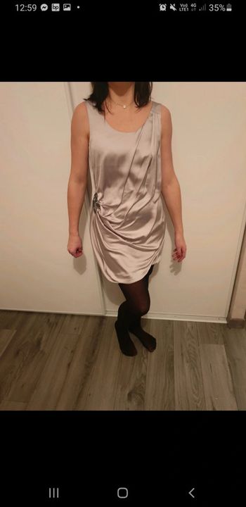 Robe de fêtes rose satinée h&m 36
