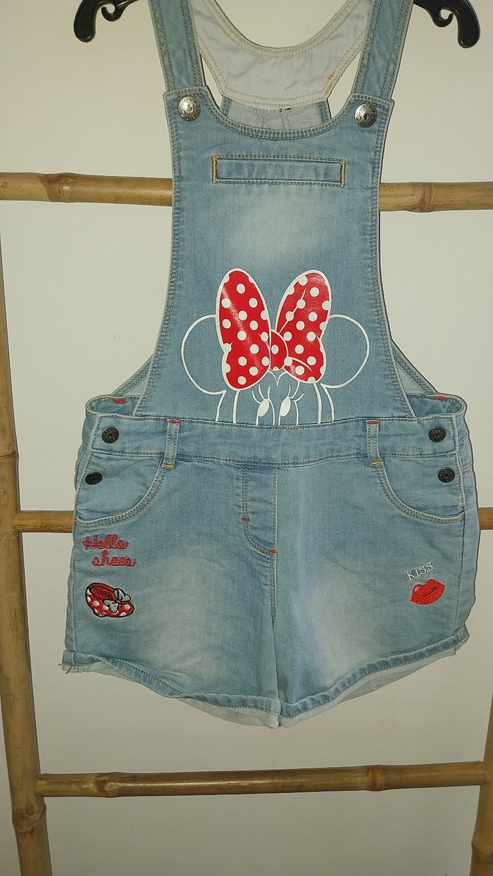 Combishort/ Salopette short DisneyxOrchedtra jean 8 ans Très bon état - photo numéro 2