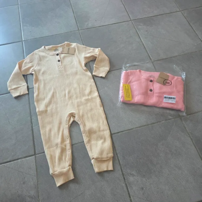 Lot 2 grenouillères pyjama 24 mois