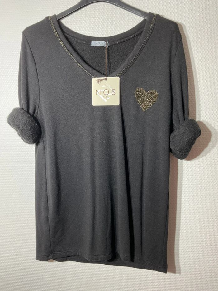 Pull molletonné « cœur » femme taille unique (36-40)- nos- neuf avec étiquette