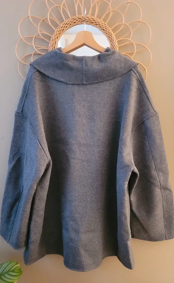 Manteau oversize en laine mélangée - photo numéro 4
