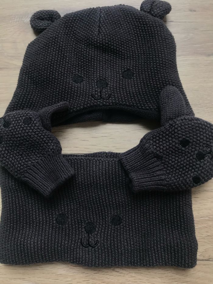 Bonnet tour de cou moufles - photo numéro 2