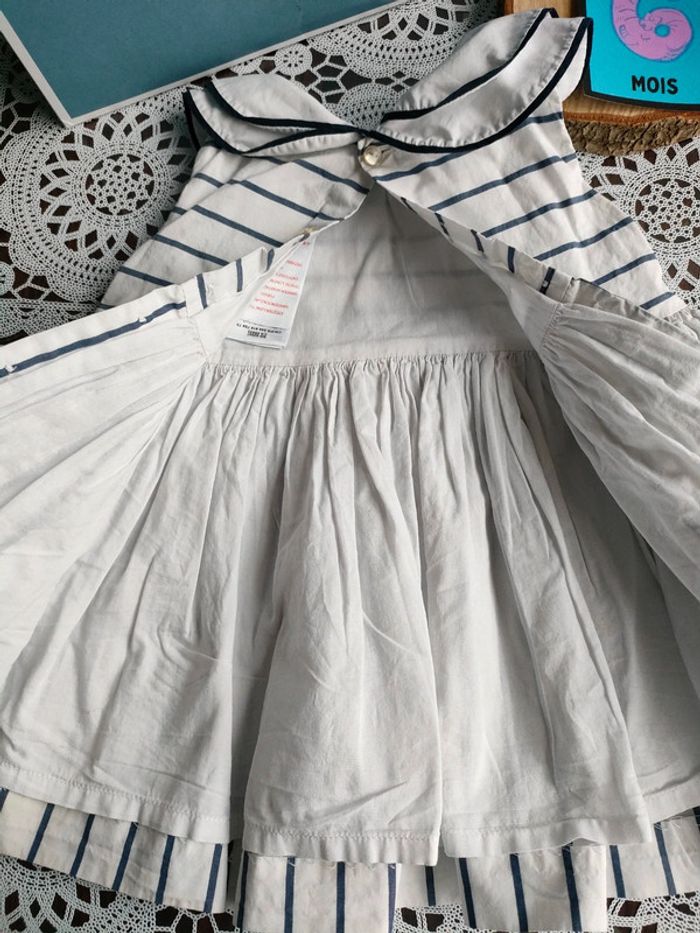 Robe rayée Jacadi 6mois - photo numéro 5