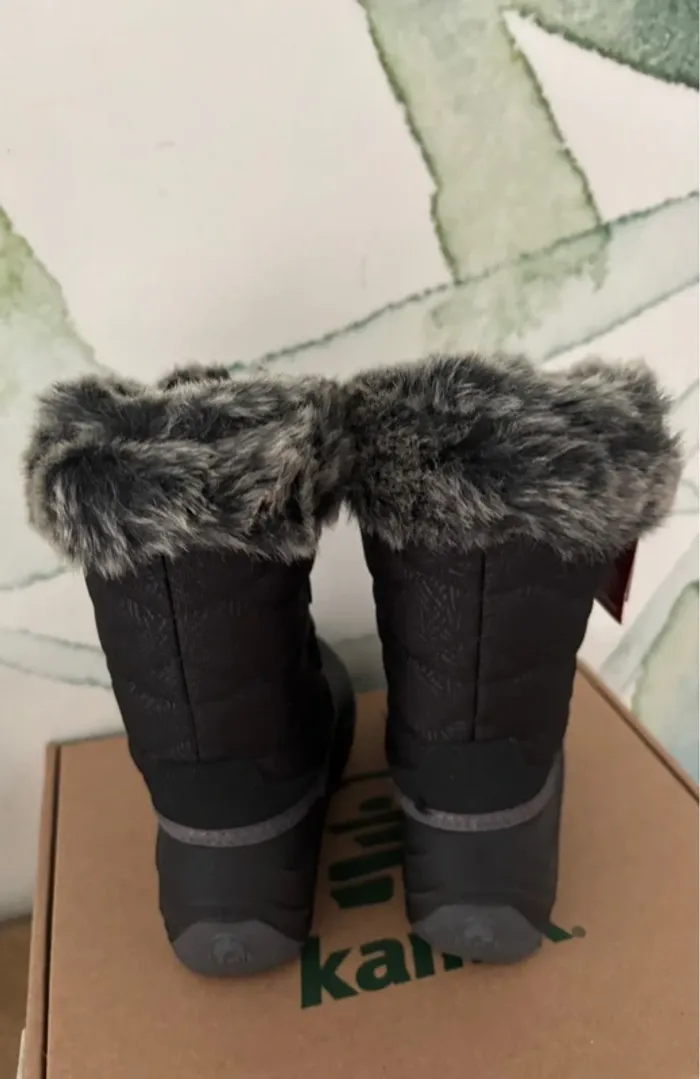 Bottes de neige après ski enfant fourrées noir 26 - photo numéro 5