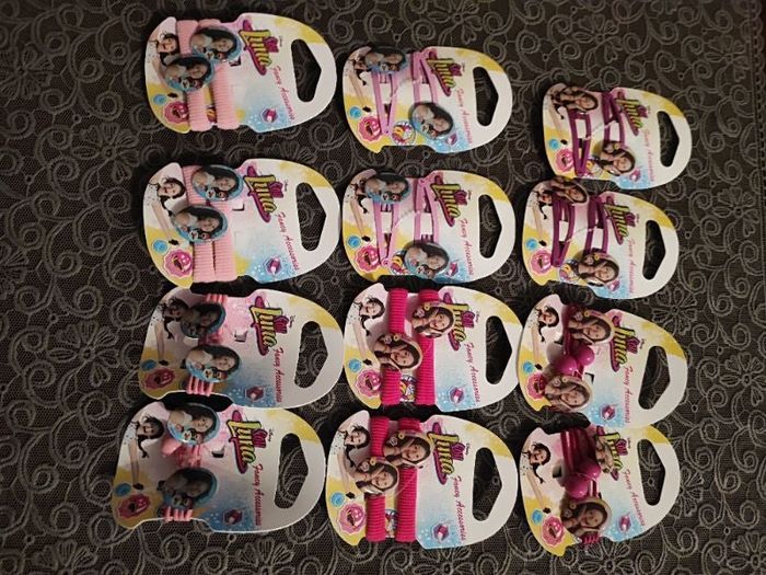 Lot de 24 pinces et élastiques a cheveux fille