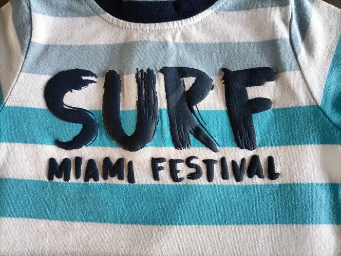 Ensemble été T Shirt/ short bermuda Surf 3 mois - photo numéro 3