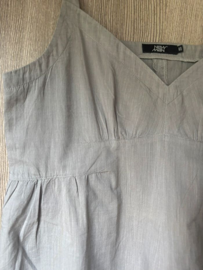 Top  en coton gris - Y2K - New man - T40 - photo numéro 4