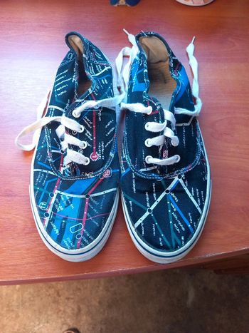 🌈Baskets toile dessin vacances T42