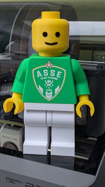 Figurine Légo AS Saint-Étienne – Objet unique pour fans des Verts !