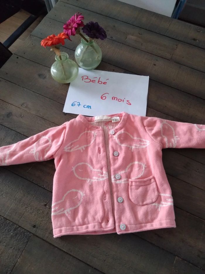 Ensemble pantalon de jogging et gilet lupilu bébé fille 6 mois - photo numéro 2