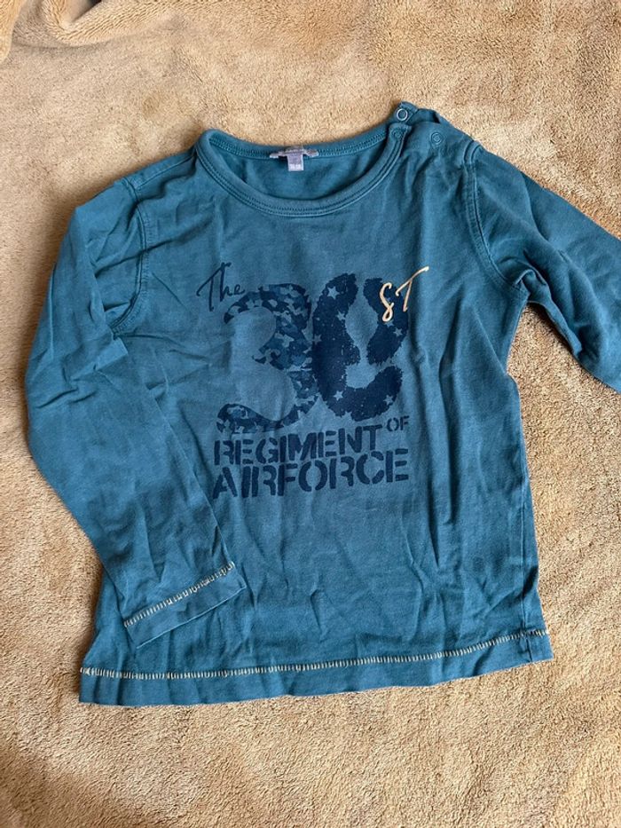 Teeshirt manches longues kaki 3 ans - photo numéro 2