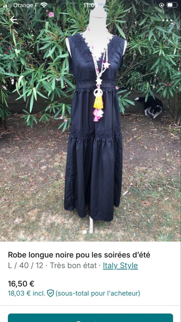 Jolie robe longue bohème noire