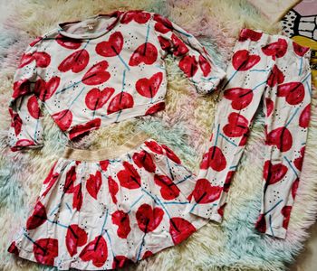 Ensemble catimini coquelicot coeur legging jupe sweat