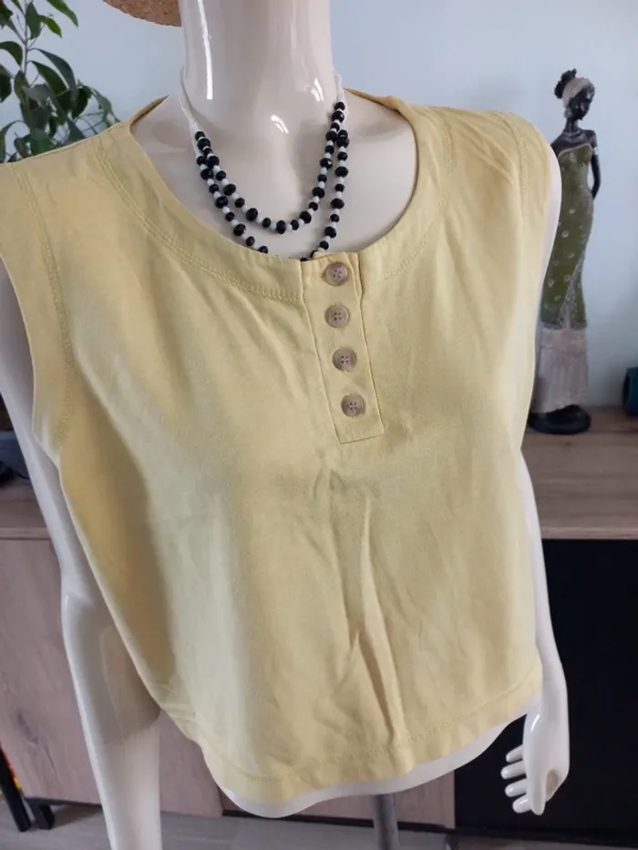 Débardeur femme jaune 38/40 - photo numéro 7