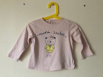Tee-shirt manches longues imprimé mini sailor
