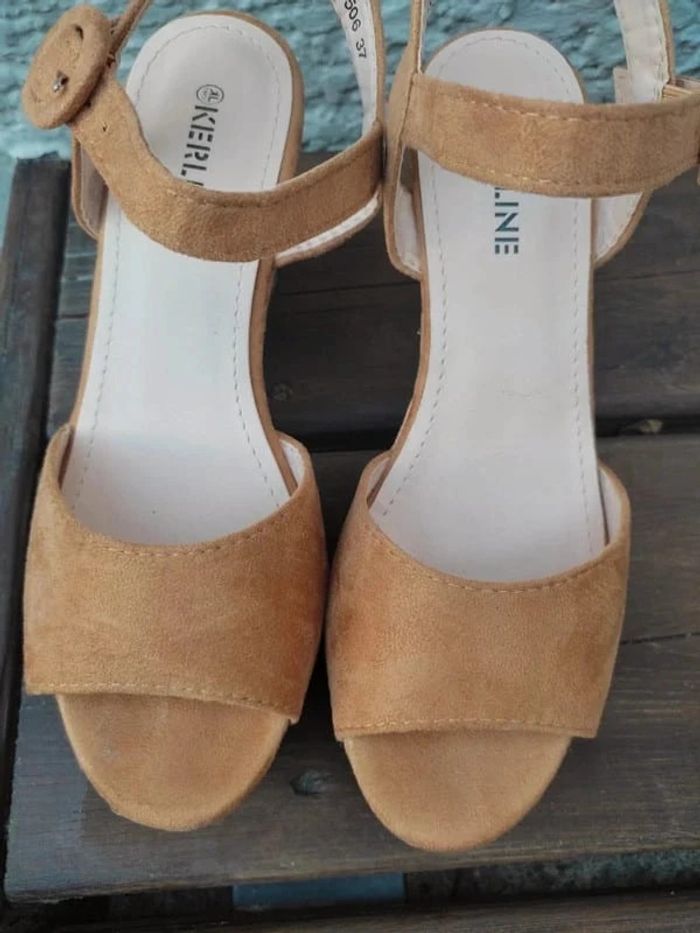 Sandales d'été, sandales à talon compensé femme - photo numéro 2