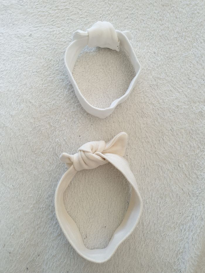 Lot de 2 bandeaux bébé a noeud - photo numéro 4
