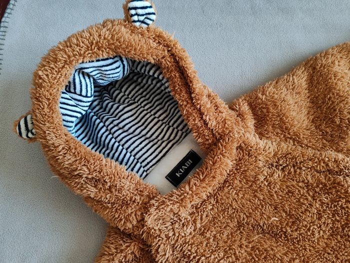 Combipilote ourson marron polaire molletonné main/gant amovible et pied amovible - photo numéro 3