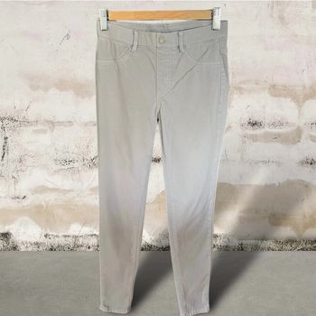 Pantalon beige femme coupe jean élastique Uniqlo taille 34