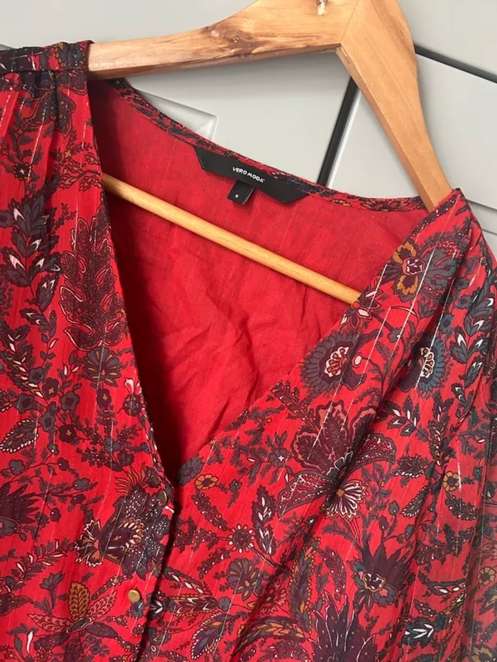 Blouse chemise fleurie Vero Moda - photo numéro 2