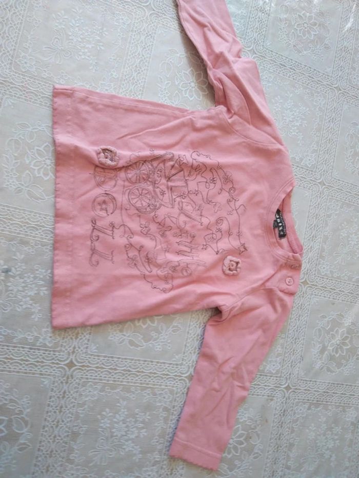 Tee-shirt rose Little Doll 12 mois - photo numéro 2