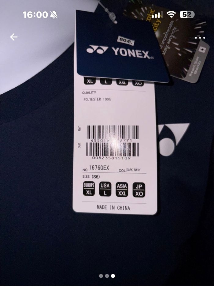 T-shirt yonex manches longues - photo numéro 3